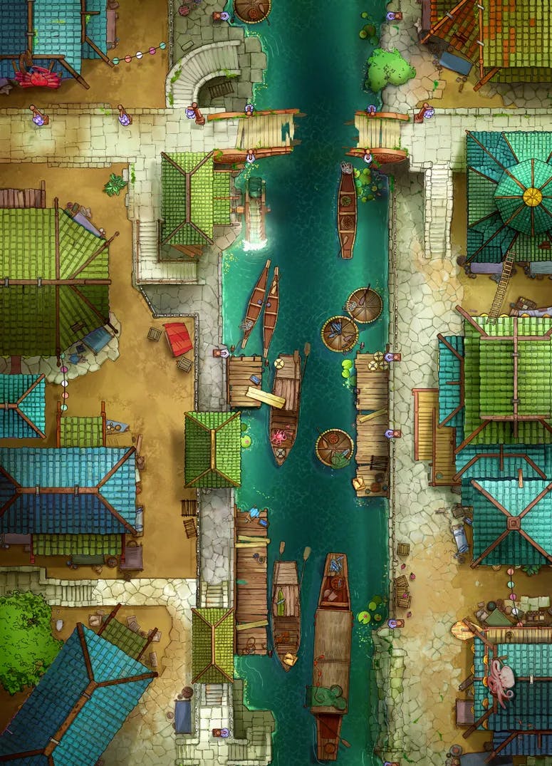 Floating Market map, Broken Bridge variant