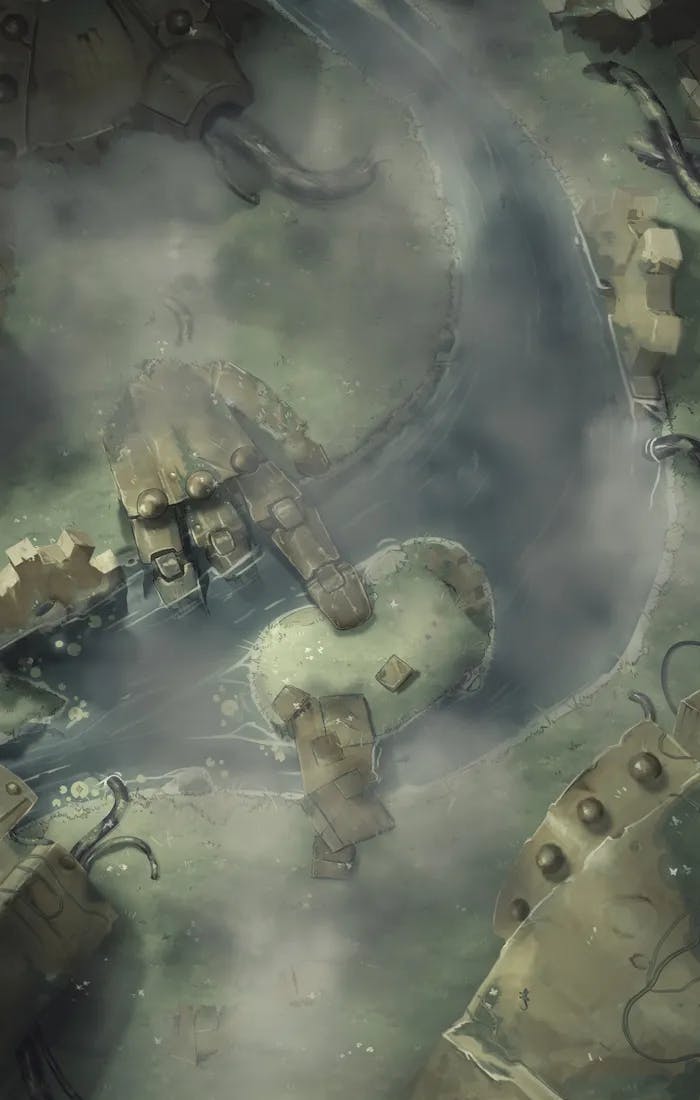 Warforged Titan Scrapyard map, Foggy variant