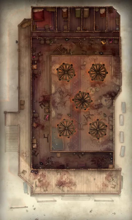 Wild West Saloon map, Top Floor Bloody Fight Day variant thumbnail