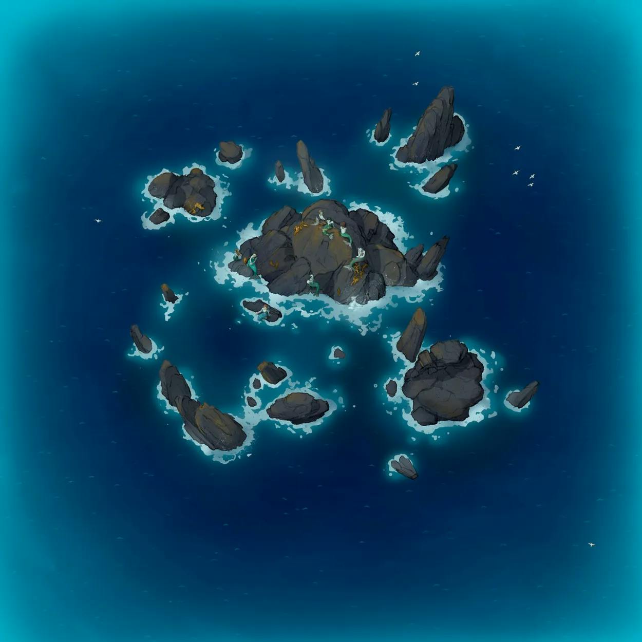 Open Ocean map, Mermaid Rocks Day variant thumbnail