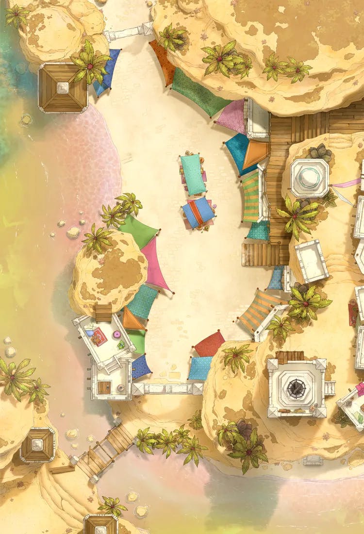 Beachside Bazaar map, Dry Season variant thumbnail