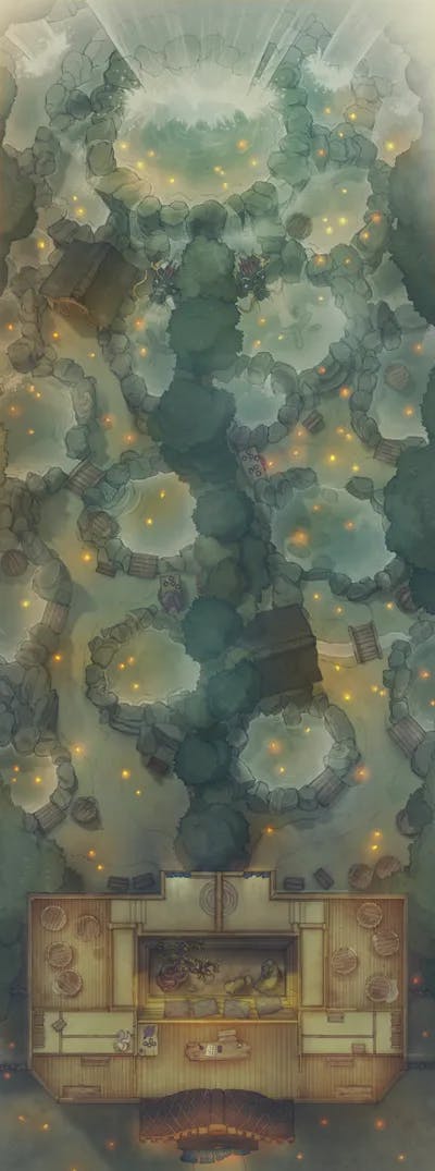 Steamy Japanese Bathhouse map, Firefly Night variant