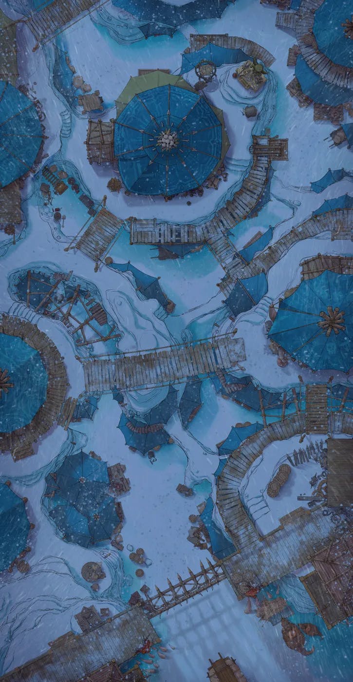 Goblin City Centre map, Winter Night variant thumbnail