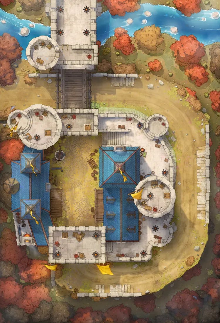 Riverwood Toll Castle map, Autumn variant