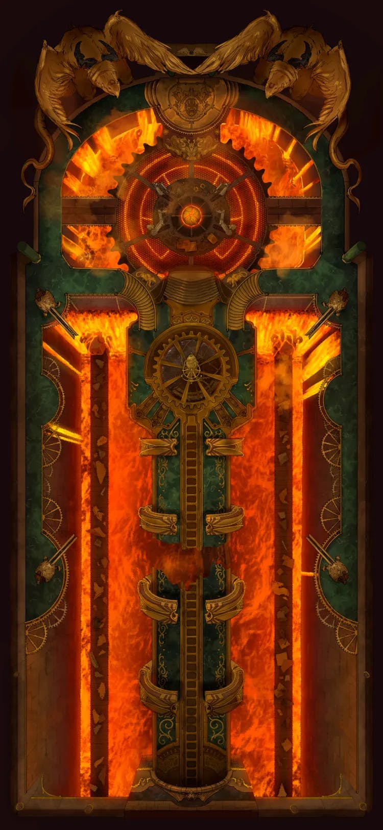 Clockwork Dragon Lair Interior map, Broken Bridge variant