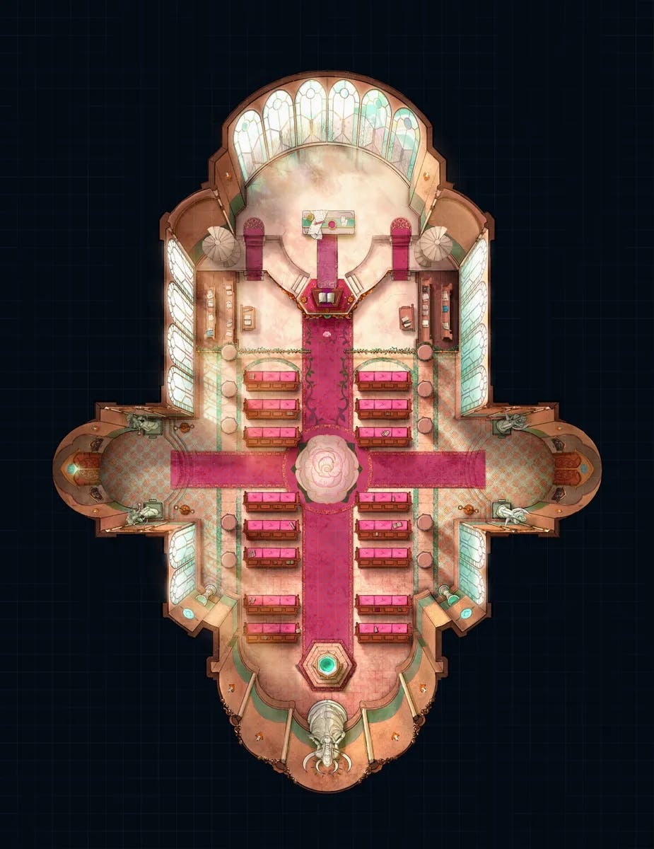 Solar Cathedral map, Rose Court Day Ground Floor variant thumbnail