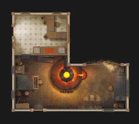 Blacksmith Interior map, Ground Floor Props Off Day variant thumbnail