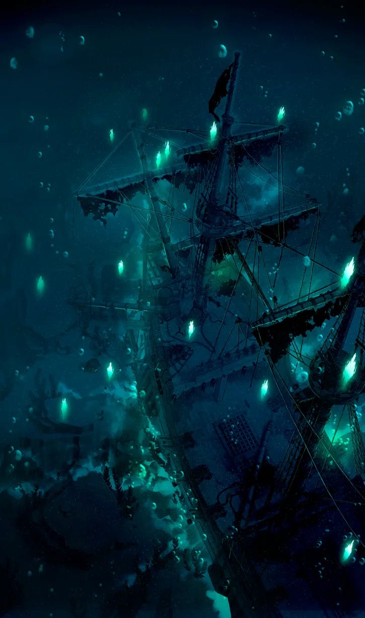 Haunted Ghost Ship Exterior map, Original Night variant
