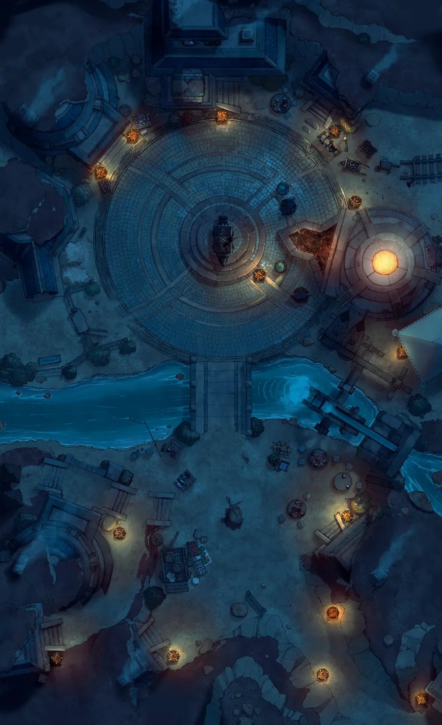 Overground Dwarven City Center map, Desert Night variant thumbnail