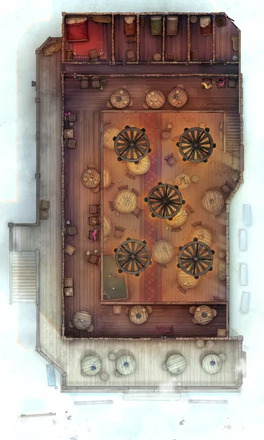 Wild West Saloon map, Top Floor Snow Day variant thumbnail