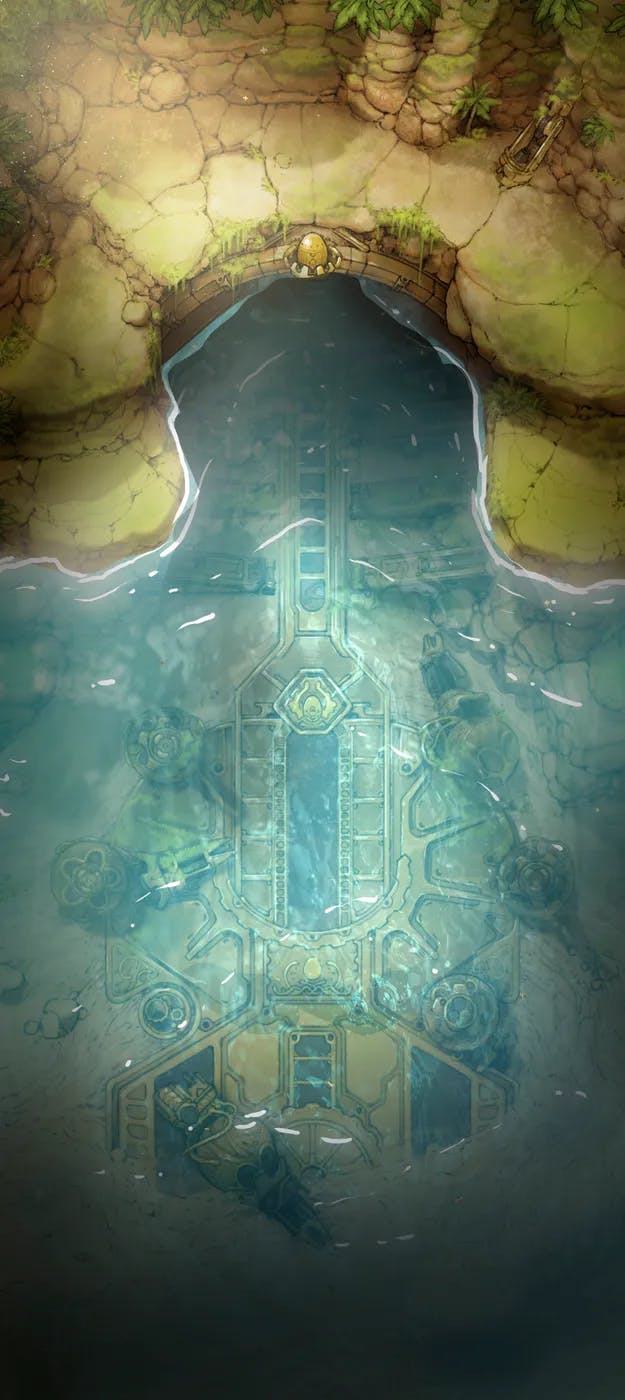 Clockwork Dragon Lair Exterior map, Flooded variant