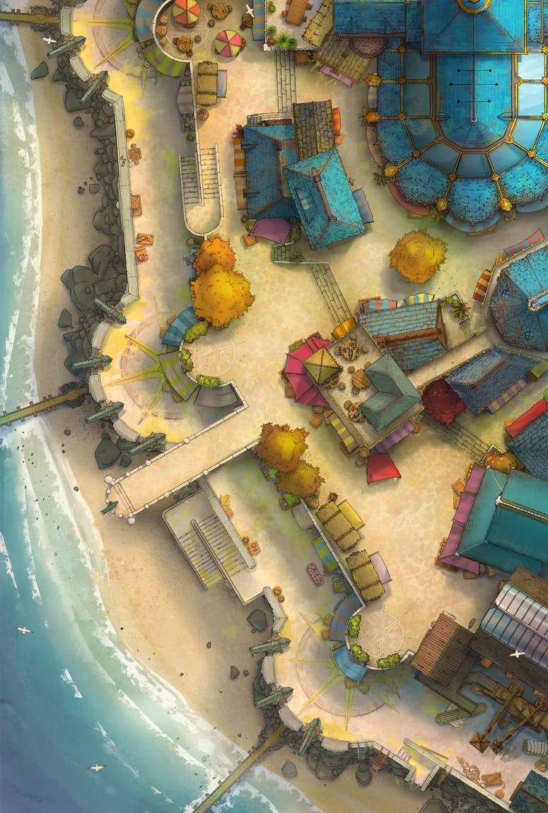 Beach Town map, Autumn variant