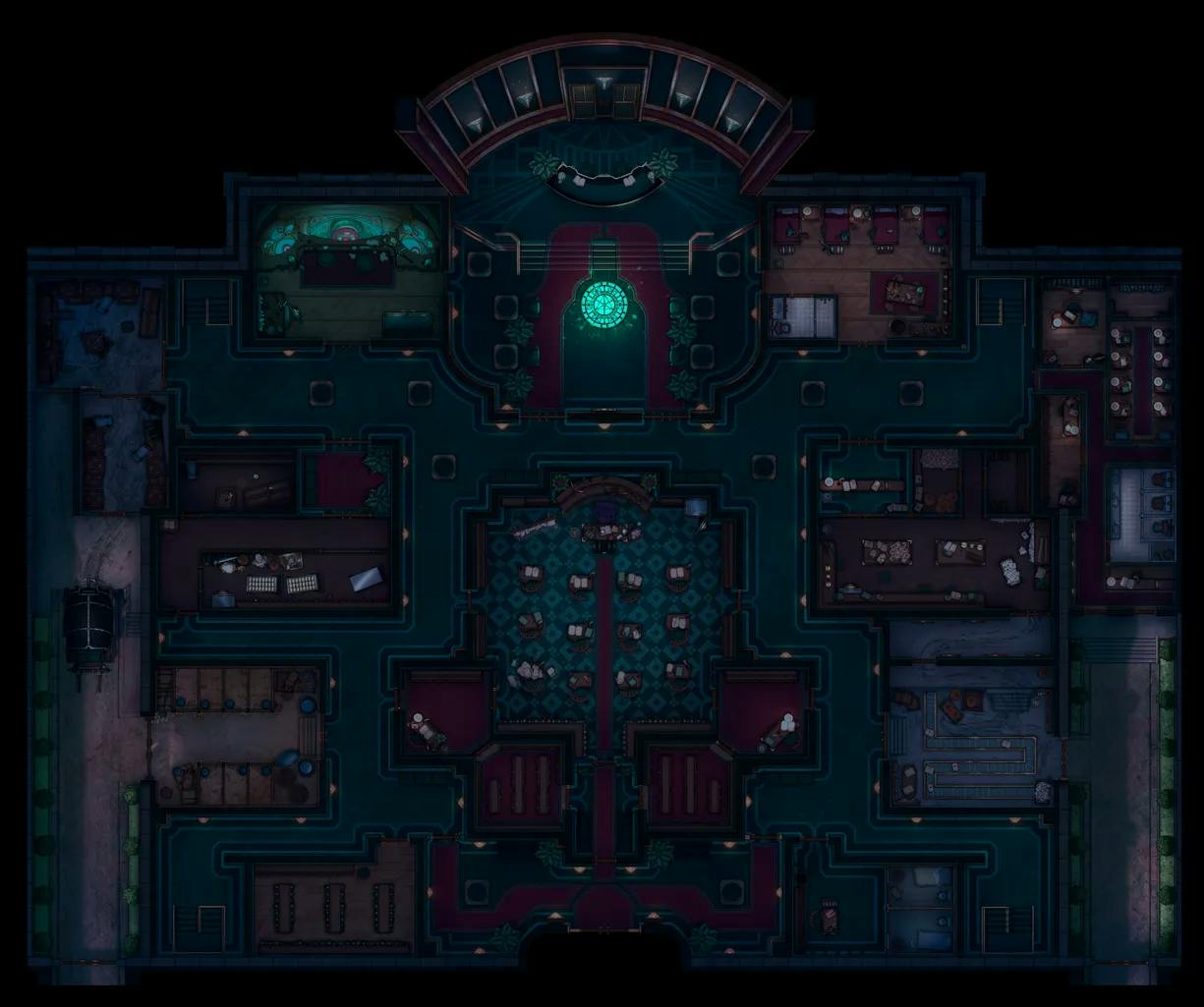 Wizard Bank Interior map, Floor B1 Original Night variant
