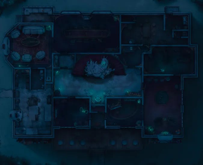 Grand Hunter's House map, Ground Floor Haunted variant