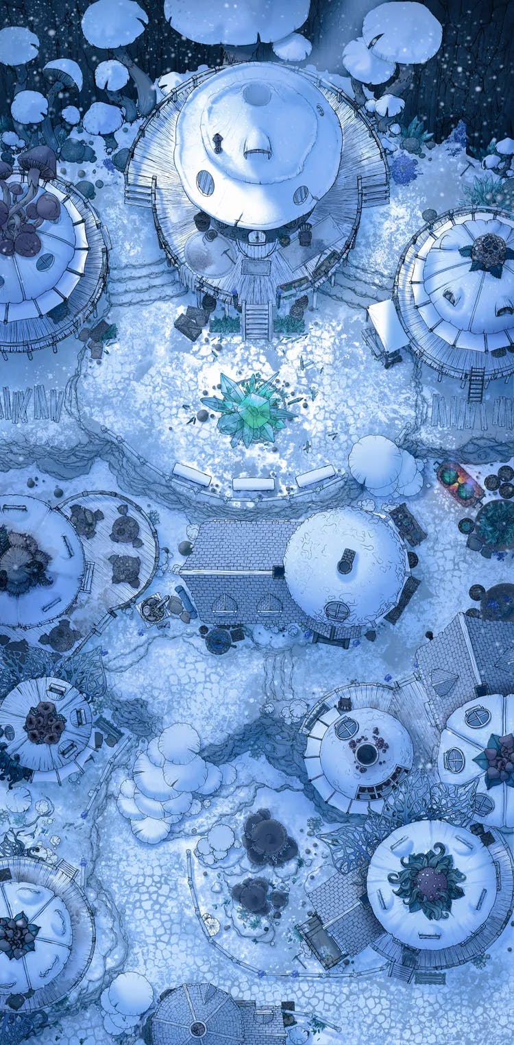 Gnome City Centre map, Winter Day variant thumbnail