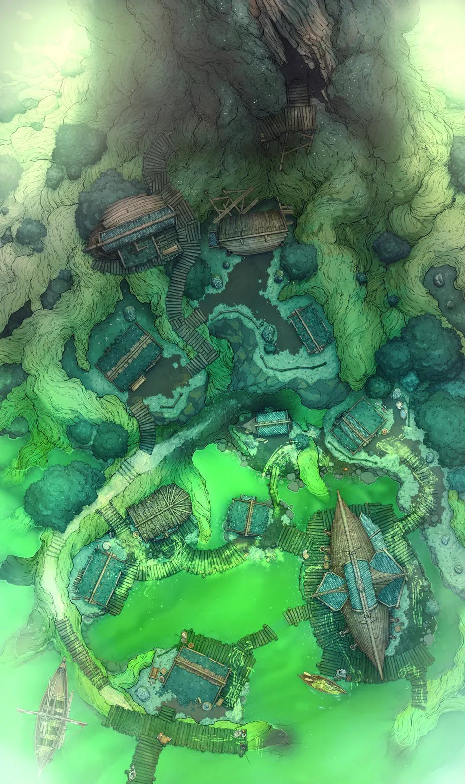 Yggdrasil Village map, Sea of Slime variant