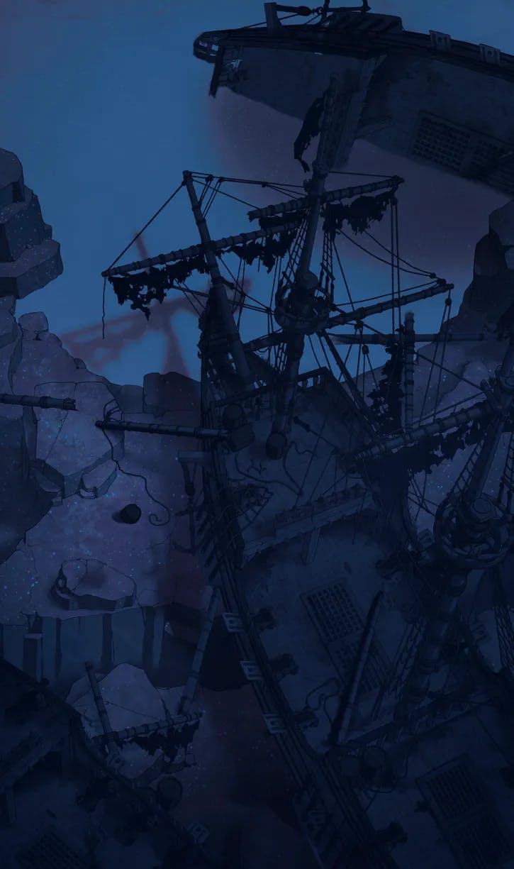 Haunted Ghost Ship Exterior map, Desert Shipwreck Night variant thumbnail
