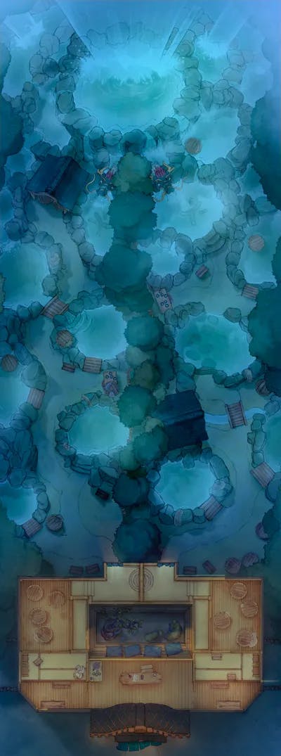 Steamy Japanese Bathhouse map, Plain Night variant thumbnail