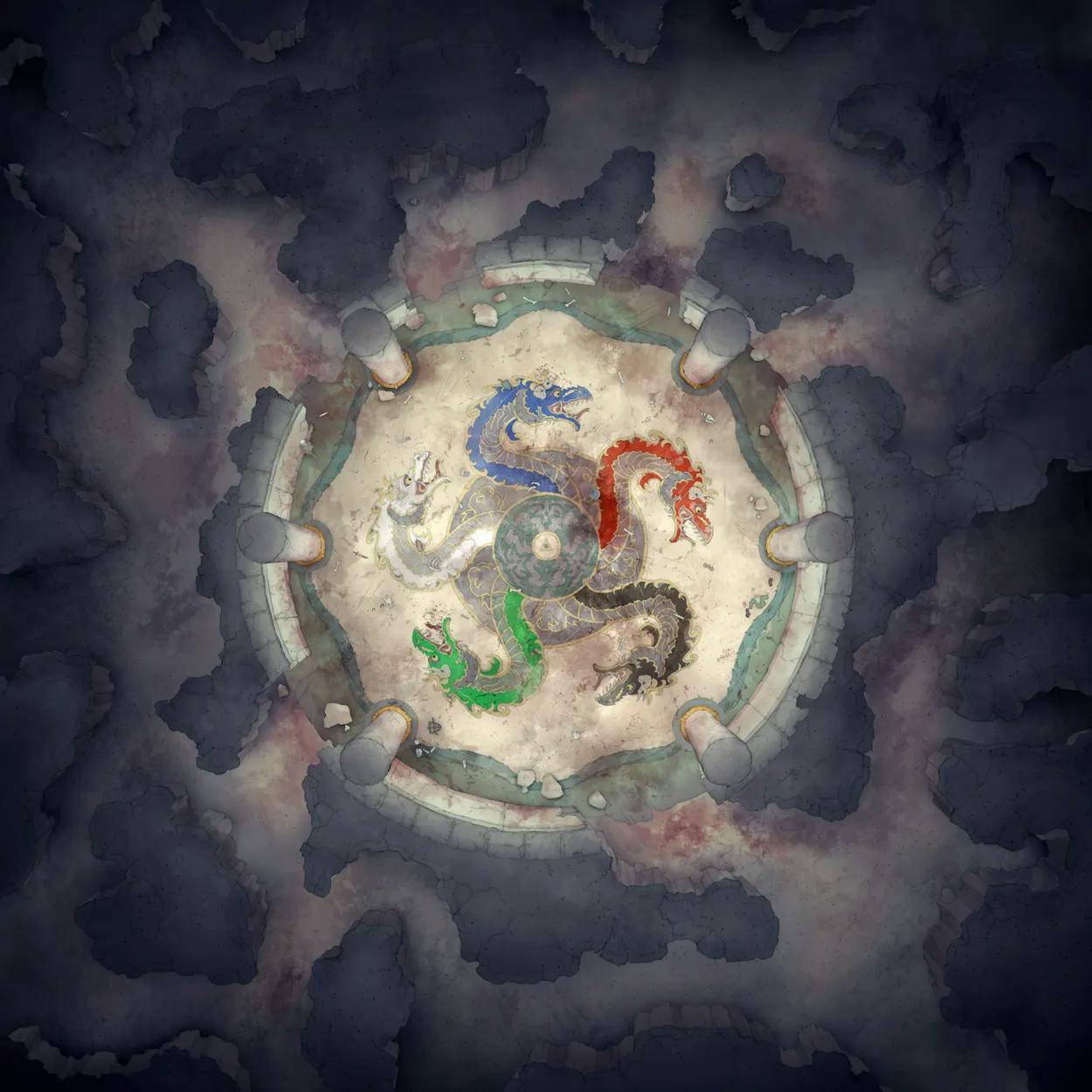 Ancient Hydra Lair map, Tiamat Night variant thumbnail