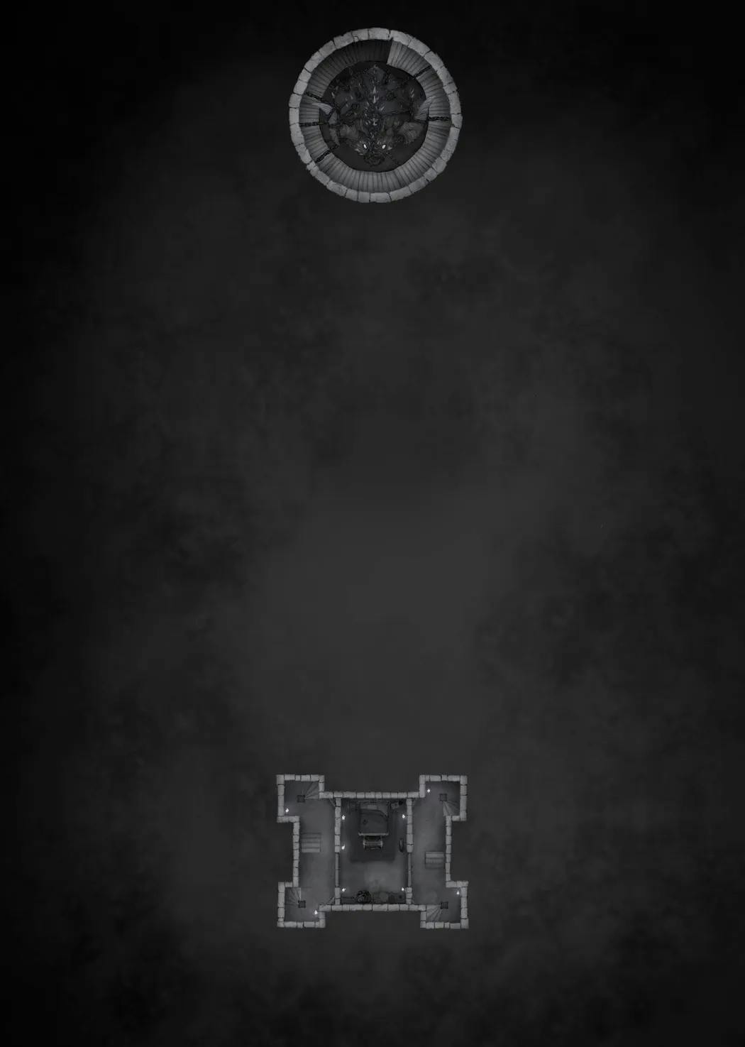 Shadowfell Fortress Interior map, Monochrome Floor 2 variant thumbnail