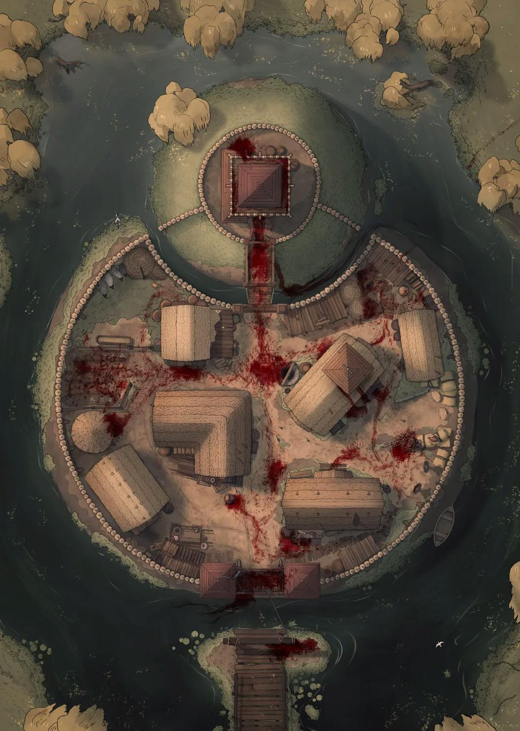 Motte and Bailey Castle map, Massacre variant thumbnail