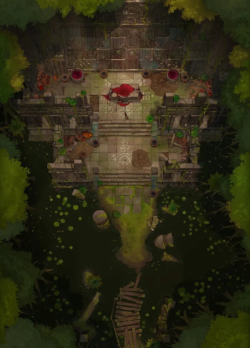 Jungle Temple Entrance map, Closed Blood variant