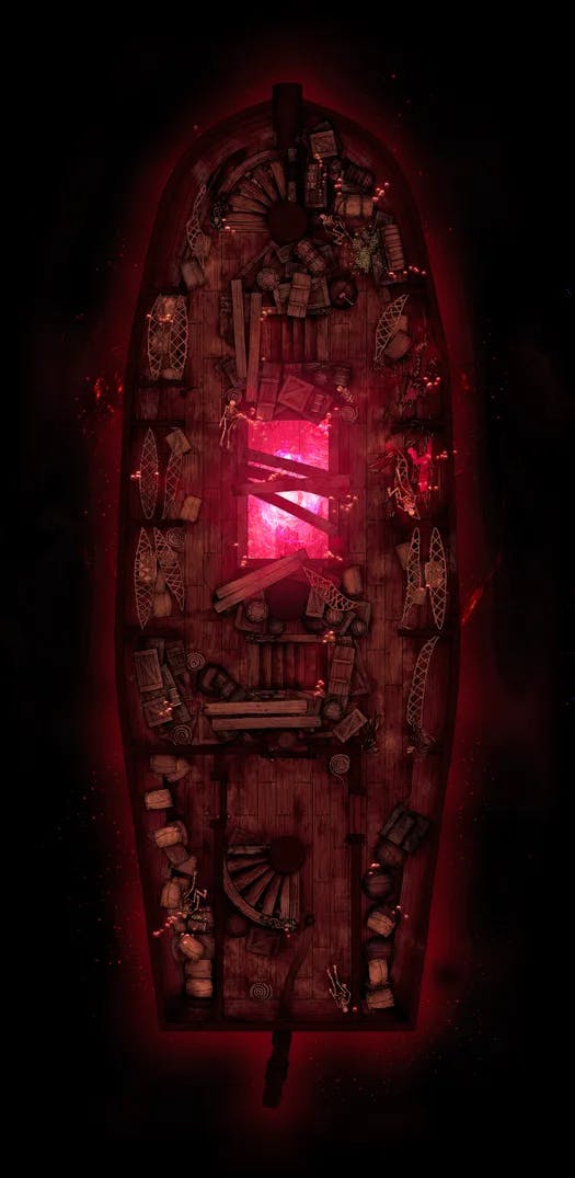 Haunted Ghost Ship Interior map, Demonic Rift Middle Deck variant thumbnail