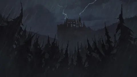 Vampire Mansion map, Rain Night variant