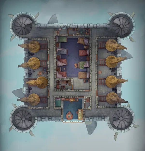 Floating Castle map, Cannon Room Day variant