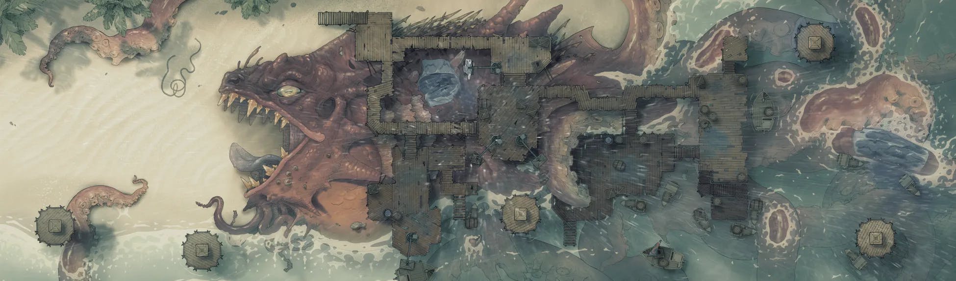 Beached Kraken map, Rain variant