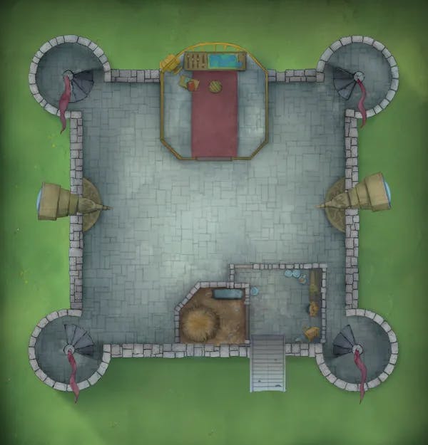 Grounded Castle map, Rooftop Day Original variant
