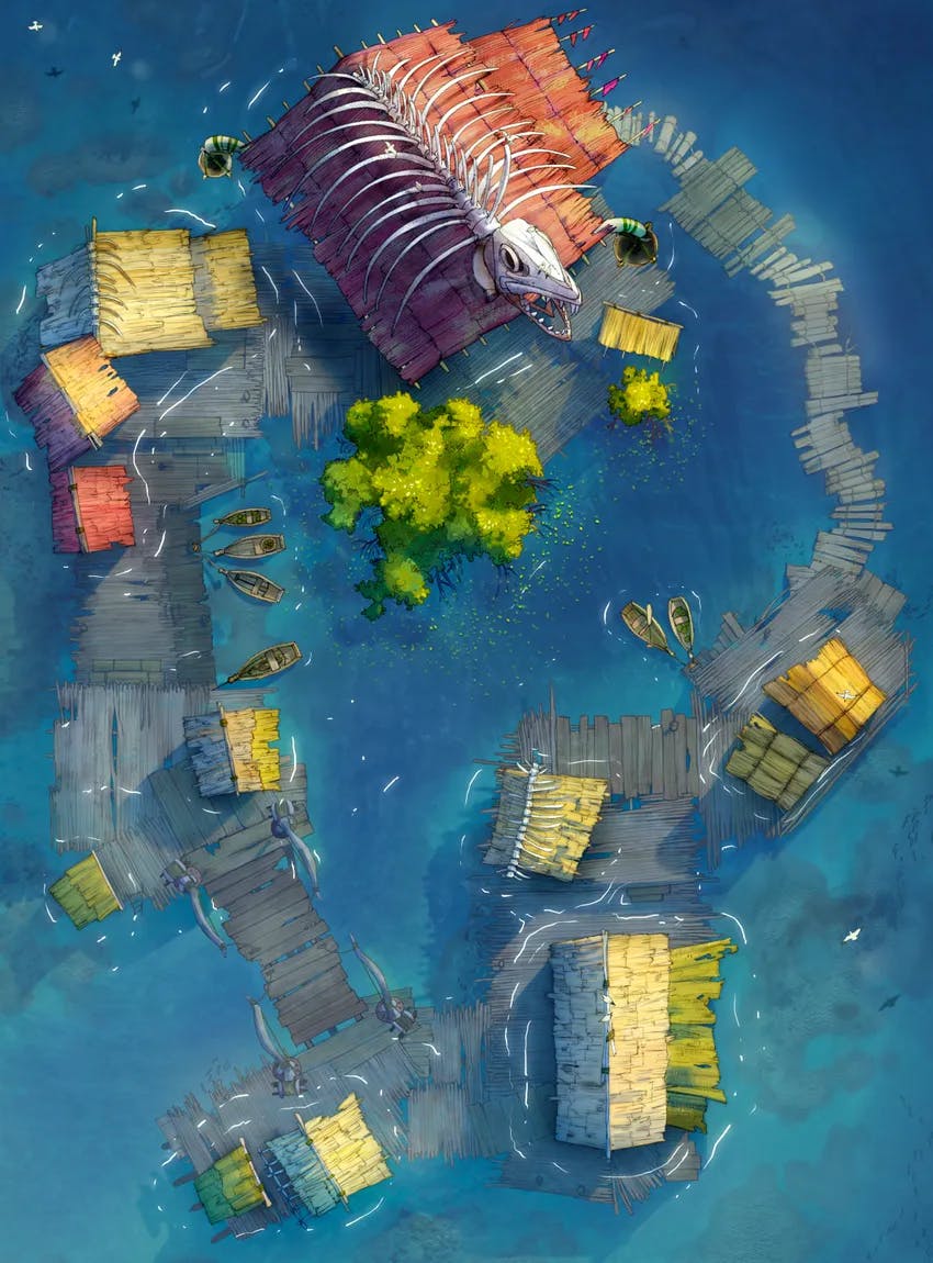 Floating Village map, Flooded variant