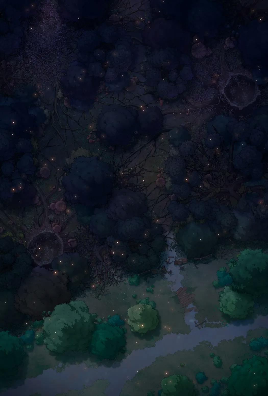 Dark Woods Edge map, Fireflies variant