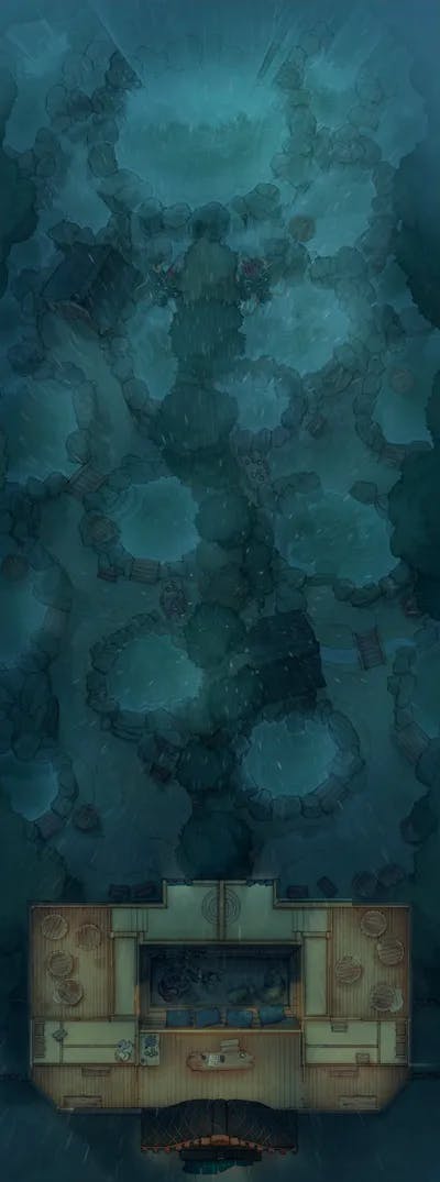 Steamy Japanese Bathhouse map, Rain Night variant thumbnail
