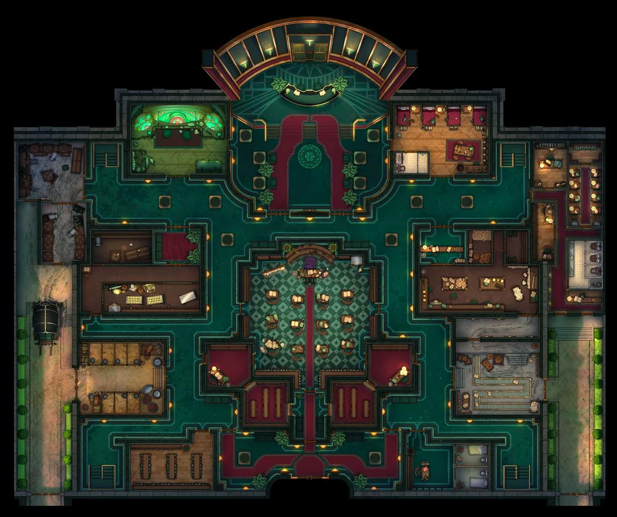 Wizard Bank Interior map, Floor B1 Deactivated Portal variant thumbnail