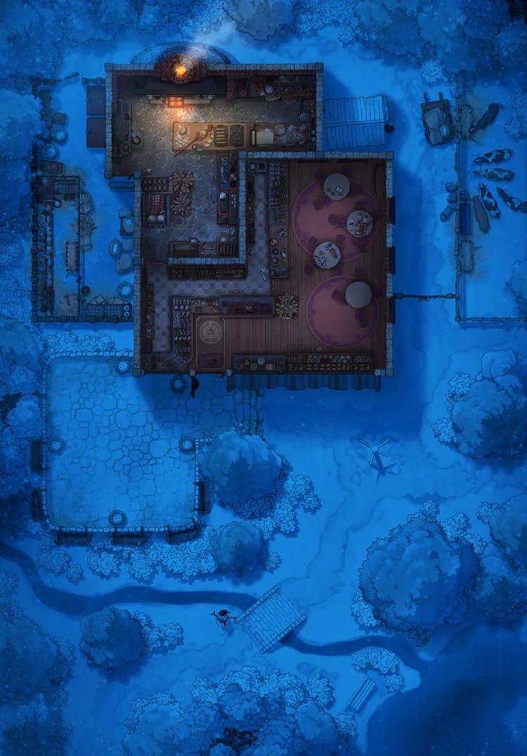 Village Bakery map, Winter Night variant thumbnail