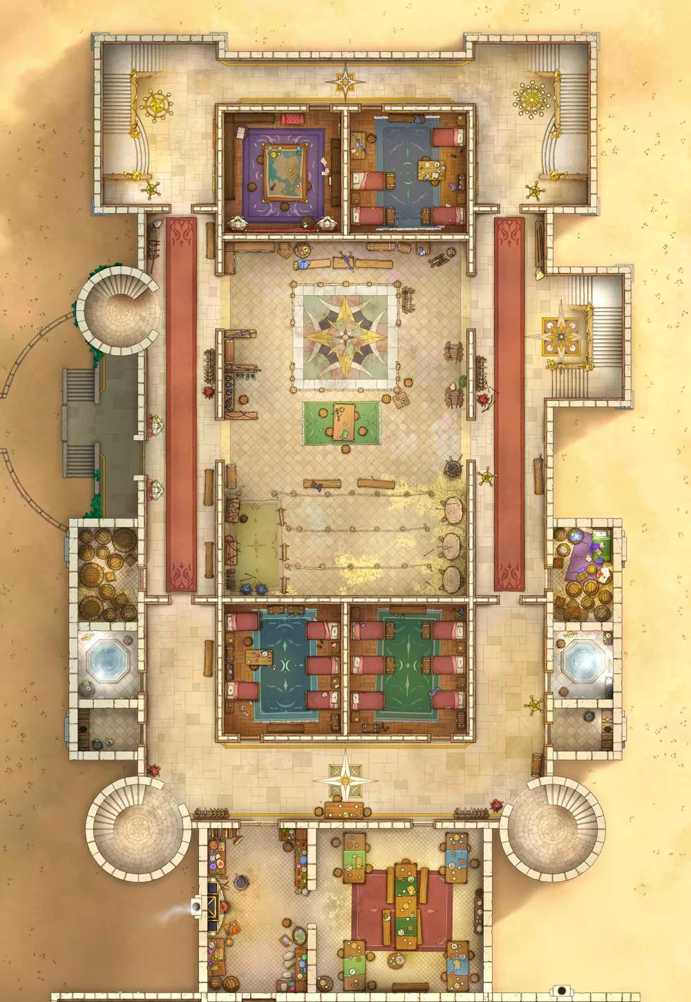 Palace Guard Chambers map, Desert variant