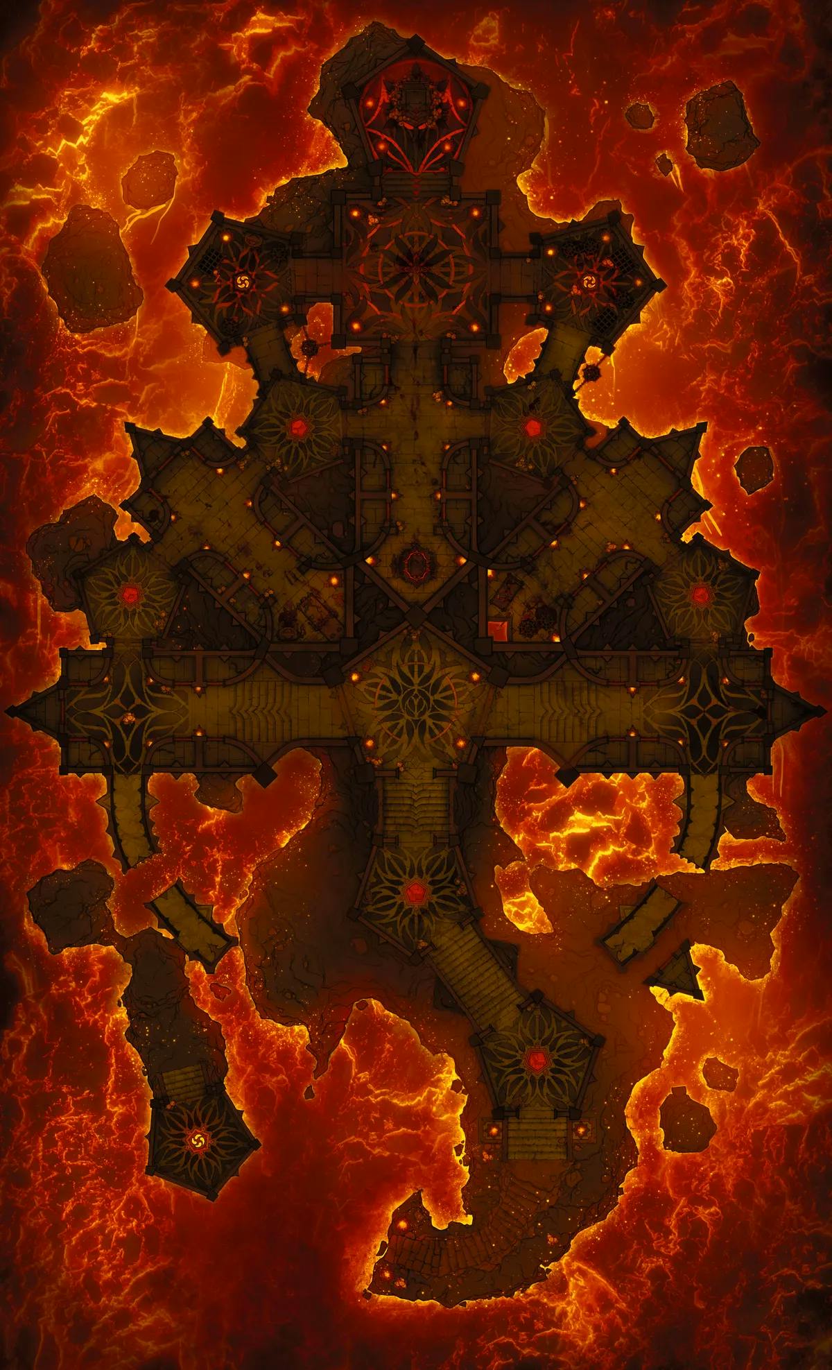 Hellfire Prison map, Lava Flow variant thumbnail