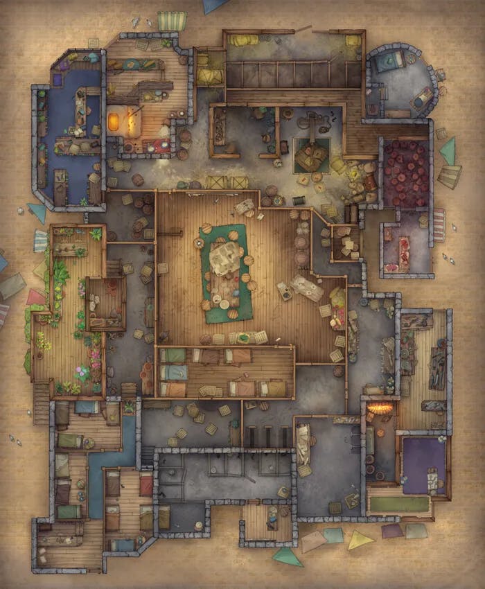 Thieves Guild Hideout map, Original Day variant