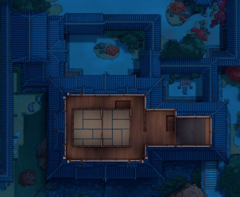Japanese Castle Interior map, Floor 03 Empty Night variant thumbnail