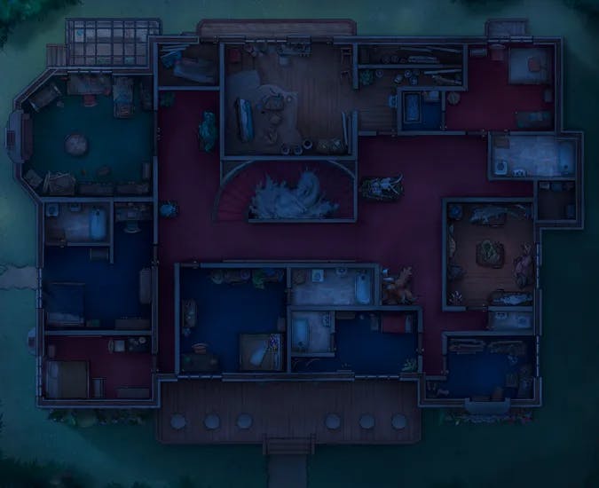 Grand Hunter's House map, Upper Floor Dark Night variant thumbnail