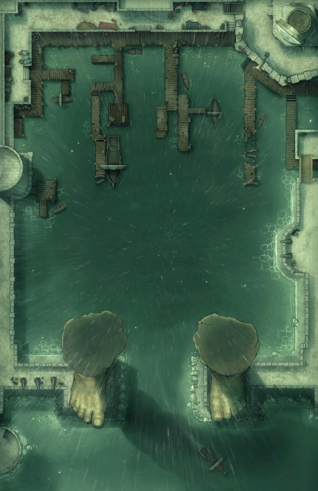 Colossus Port map, Rain variant