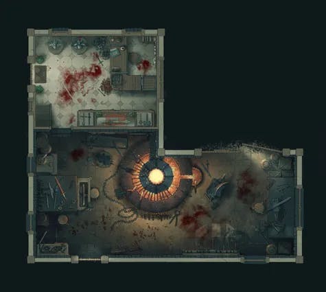 Blacksmith Interior map, Ground Floor Massacre variant