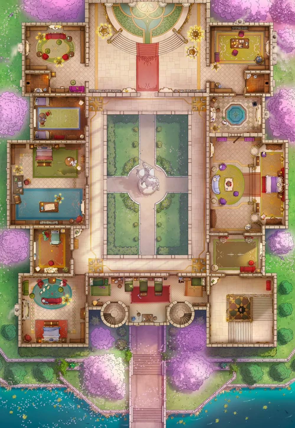 Palace Inner Court map, Second Floor Spring variant thumbnail