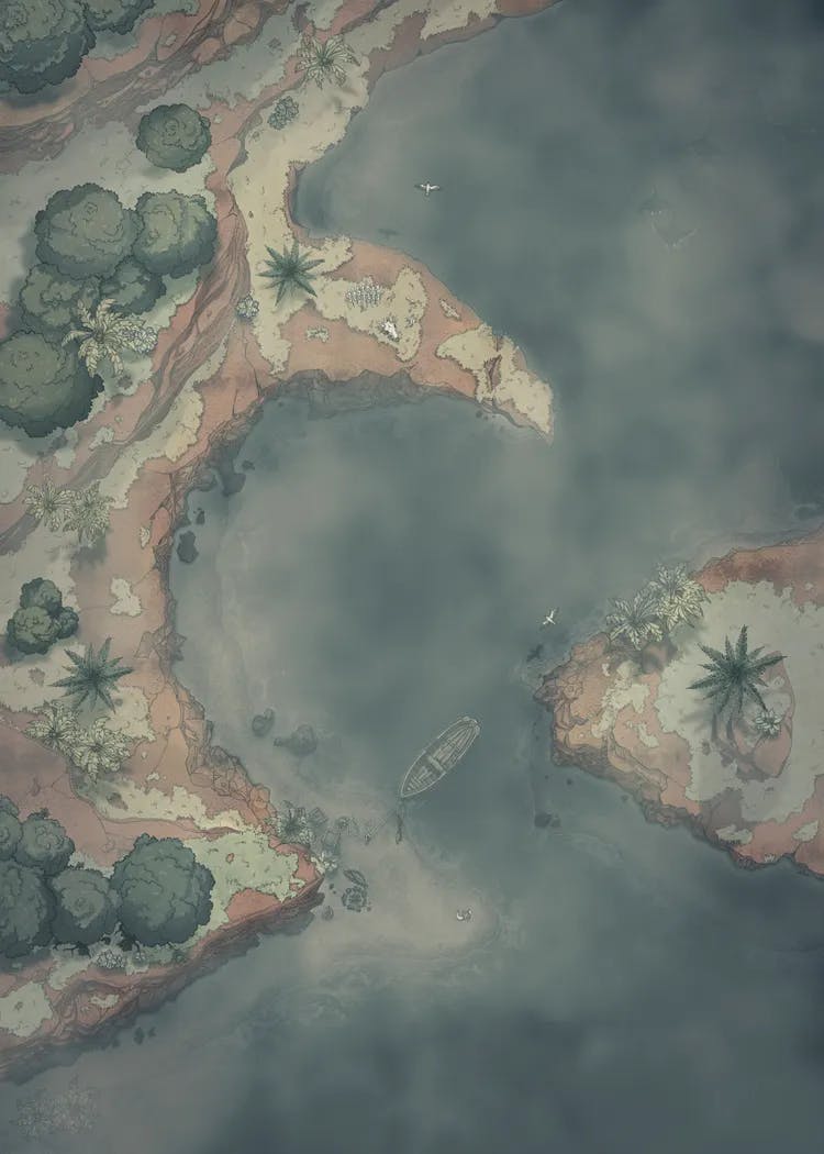 Beachside Cliff map, Fog variant thumbnail