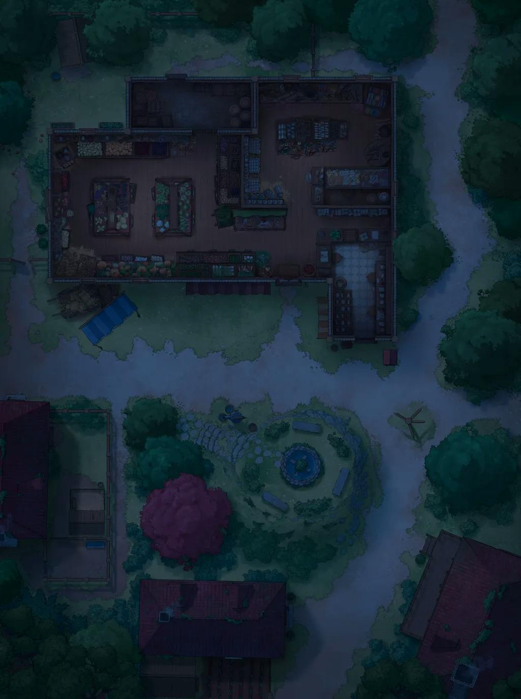 Gentle Village Greengrocer map, Silent Night variant thumbnail
