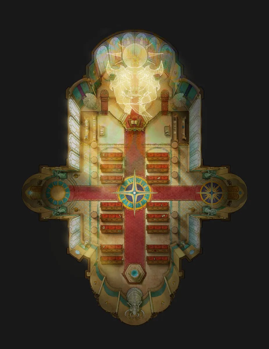 Solar Cathedral map, Sun God Ground Floor variant thumbnail