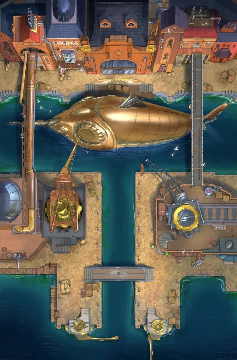 Iron Wharf map, No Boats variant thumbnail