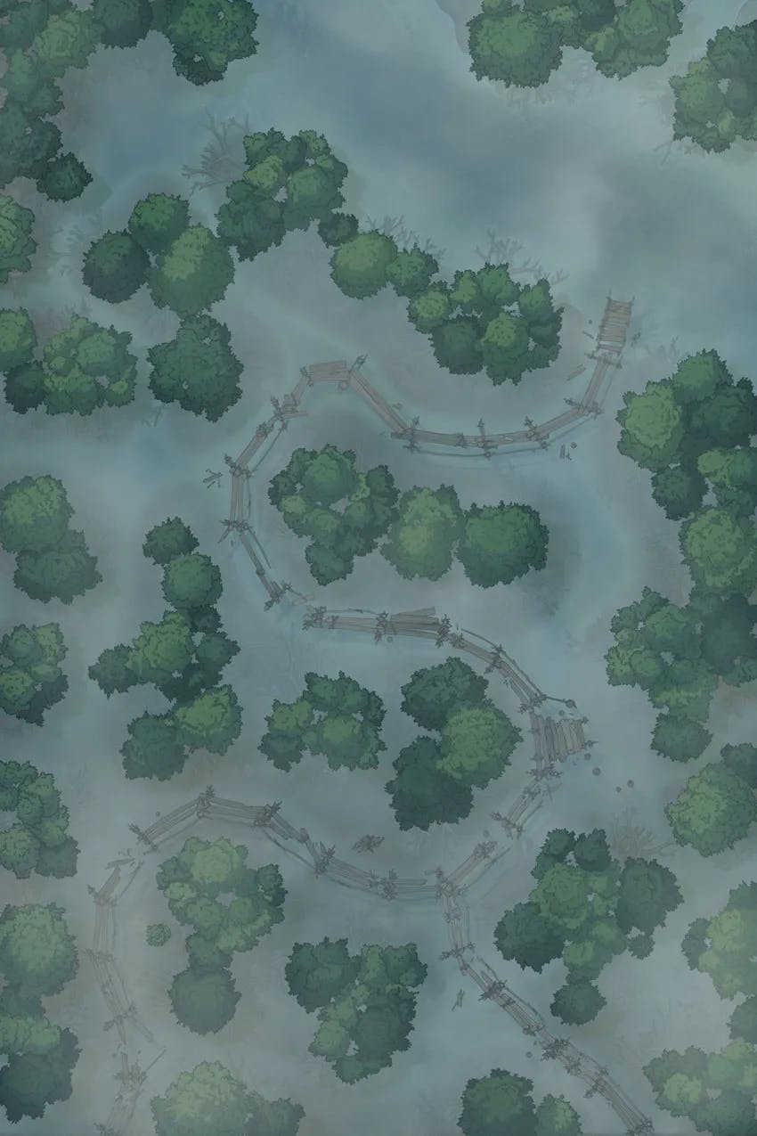 Mangrove Forest map, Fog variant