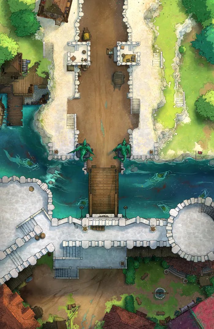 River Stronghold map, Crocodile Moat variant